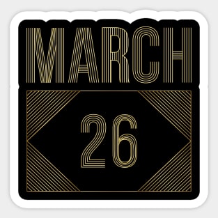 March 26 Sticker